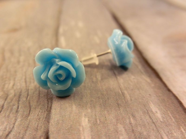 Cabochon Blumen Ohrstecker Blüte Rose